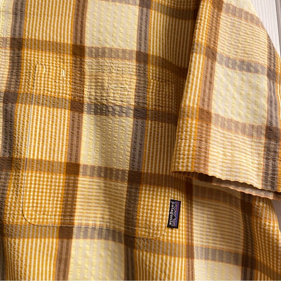 Patagonia Puckerware Shirt, Men's Size:XL Yellow, Orange and Brown, Like New - Picture 4 of 8